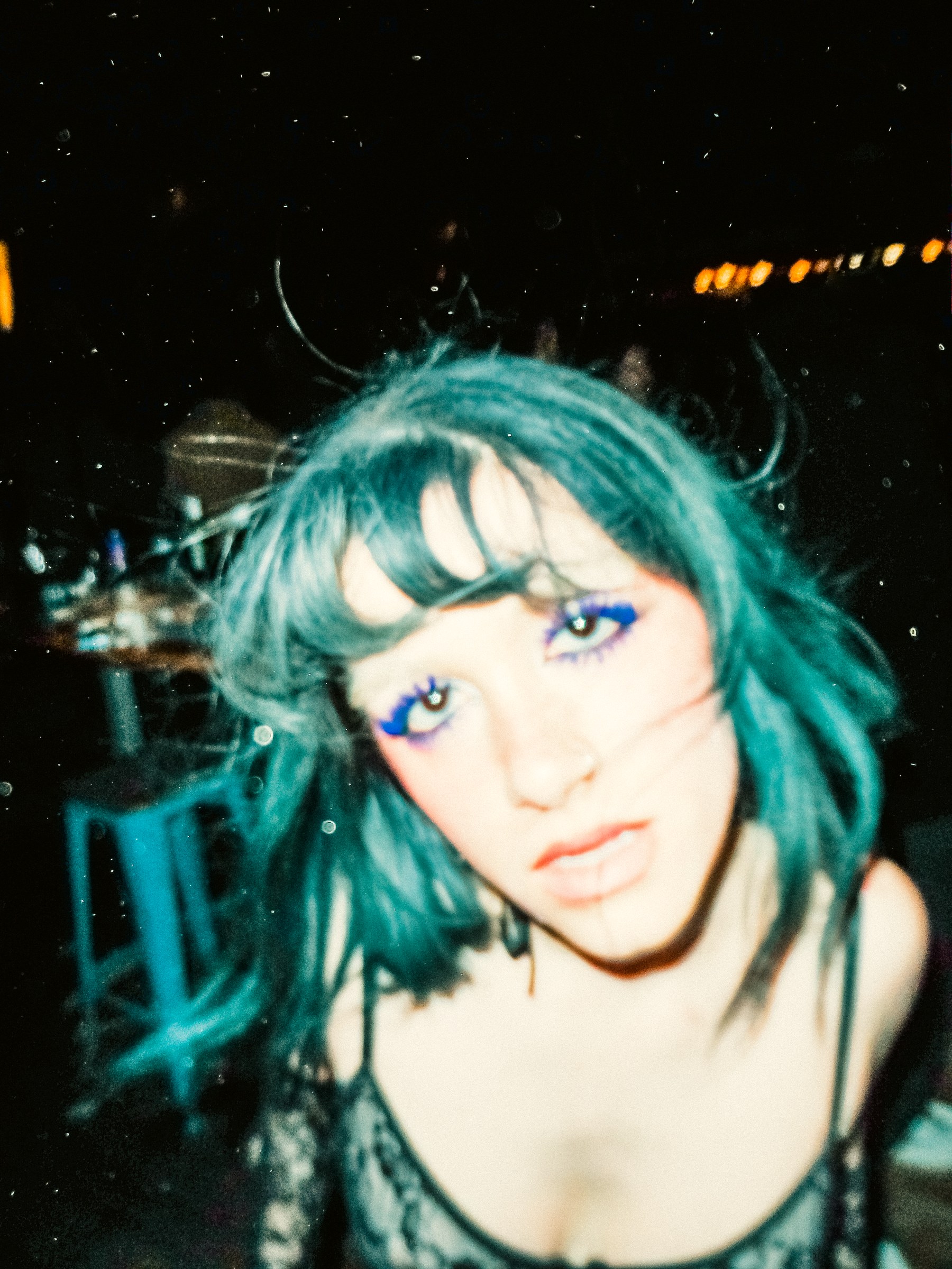Portrait with blue hair — digital photography